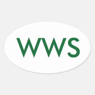 Es ist WWS, oder (WA WA Segowea!) Ovaler Aufkleber