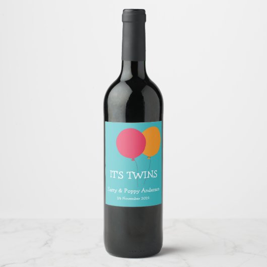 Es ist Zehn moderne Whimsical Wine Label Weinetikett (Vorderseite)