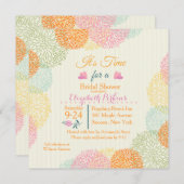 Es ist Zeit Blumendusche Einladung (Vorne/Hinten)