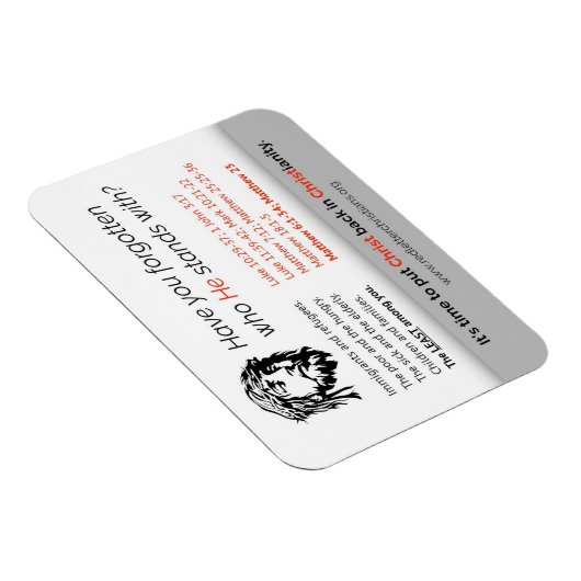 Es ist Zeit, Christus wieder ins Christentum zu br Magnet (Rechte Seite)