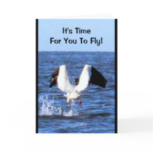 Es ist Zeit, damit Sie fliegen! Ruhestands-Karte