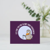 Es ist Zeit, dass du bestraft wirst Postkarte (Stehend Vorderseite)