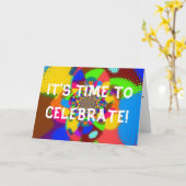 Es ist Zeit, die Karte zu feiern (Gelbe Blume)