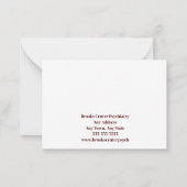 Es ist Zeit, die Therapie zu normalisieren Mitteilungskarte (Rückseite)