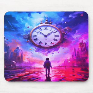 Es ist Zeit, die Uhr am Himmel auf dem dicken Lapt Mousepad