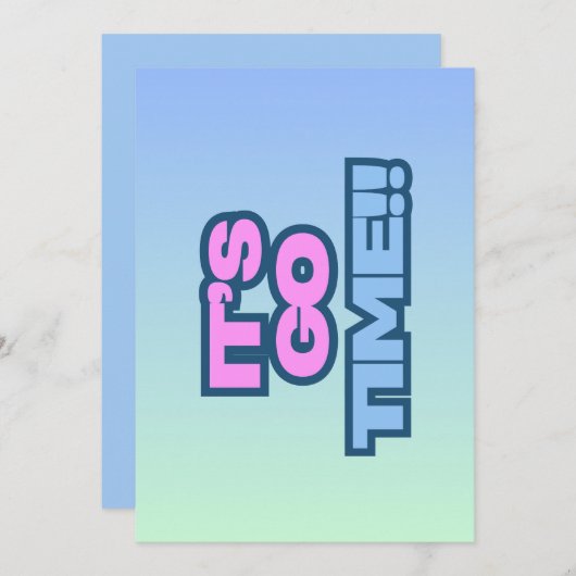 Es ist Zeit. Einladung (Vorne/Hinten)