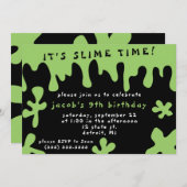 Es ist Zeit!  Einladung zum Geburtstag (Vorne/Hinten)