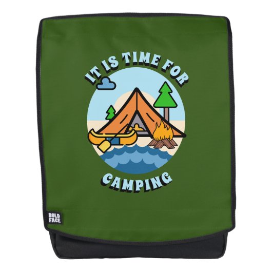 Es ist Zeit für Camping Personalisiert Rucksack (Vorderseite)