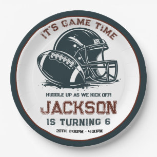 Es ist Zeit für das Spiel! Fußball-Geburtstagskind Pappteller