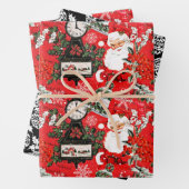 Es ist Zeit für das Verpacken von Papierblättern Geschenkpapier Set (Beispiel)