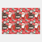 Es ist Zeit für das Verpacken von Papierblättern Geschenkpapier Set (Vorderseite)