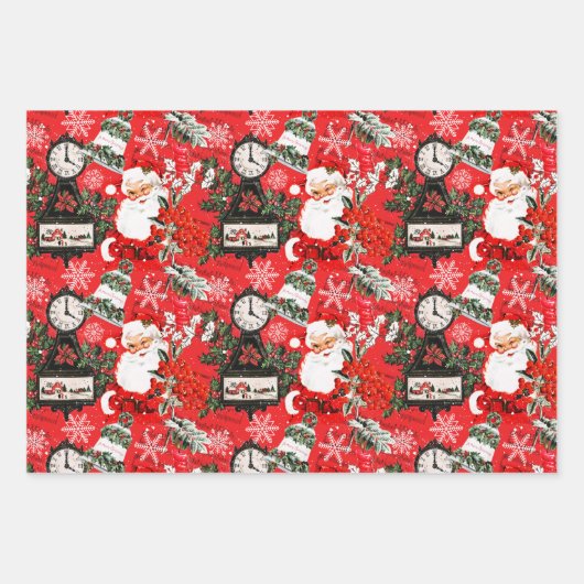 Es ist Zeit für das Verpacken von Papierblättern Geschenkpapier Set (Vorderseite)