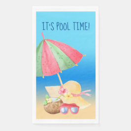 Es ist Zeit für den Pool Serviette