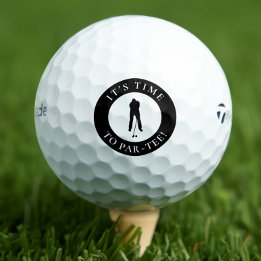 Es ist Zeit für eine Par-Tee  Lustiges Monogramm f Golfball