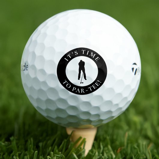 Es ist Zeit für eine Par-Tee  Lustiges Monogramm f Golfball