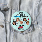 Es ist Zeit für einen weiblichen Präsidenten Button (Beispiel)