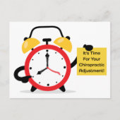 Es ist Zeit für Ihre Chiropraktik Anpassung Postkarte (Vorderseite)