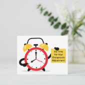 Es ist Zeit für Ihre Chiropraktik Anpassung Postkarte (Stehend Vorderseite)