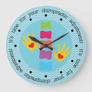 Es ist Zeit für Ihre Chiropraktiker Einstelluhr Große Wanduhr