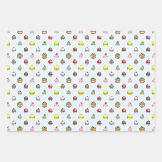 Es ist Zeit für Kuchen T - Shirt Geschenkpapier Set (Vorderseite 2)