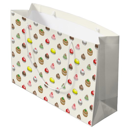 Es ist Zeit für Kuchen T - Shirt Große Geschenktüte (Rückseite Schrägansicht)