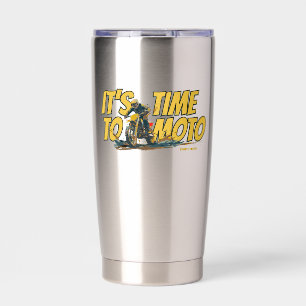 Es ist Zeit für Moto Dirt Bike Isolierte Tasse Thermobecher