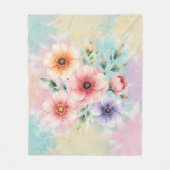 Es ist Zeit für Tie-Dye-Blumen zum Blühen Fleecedecke (Vorderseite)