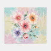 Es ist Zeit für Tie-Dye-Blumen zum Blühen Fleecedecke (Vorderseite (Horizontal))