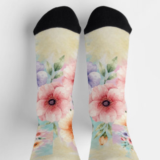 Es ist Zeit für Tie-Dye-Blumen zum Blühen Socken