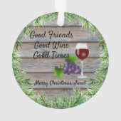 Es ist Zeit für Wein! Ornament (Rückseite)