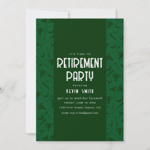 Es ist Zeit, Golf Theme Retirement Party Party Einladung