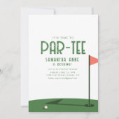 Es ist Zeit, Golf Theme Retirement Party Party Einladung (Vorderseite)