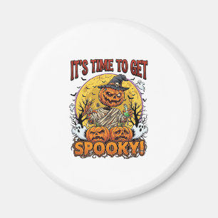 Es ist Zeit, Halloween-Kürbis-Mumie-Geister Grusel Magnet