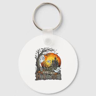 Es ist Zeit Halloween Spukhaus Friedhof Gruselig  Schlüsselanhänger