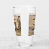 Es ist Zeit, Lion Foto mit Text aufzustehen Glas (Links)