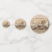 Es ist Zeit, Lion Foto mit Text aufzustehen Konfetti (Rückseiten)