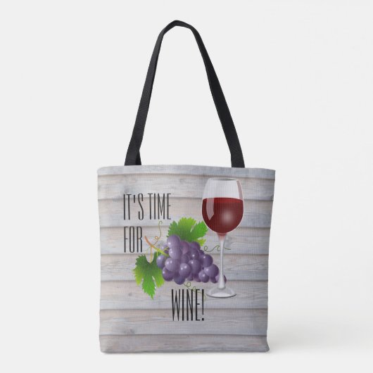 Es ist Zeit oder Wein! Tasche (Rückseite)