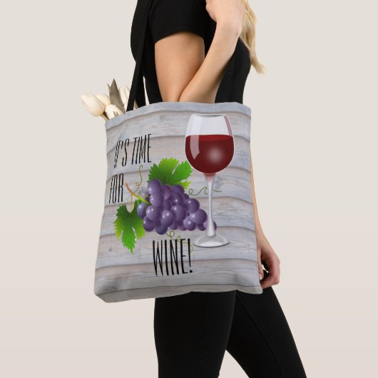 Es ist Zeit oder Wein! Tasche (Von Nahem)
