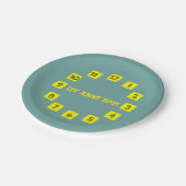 Es ist Zeit! Papierplatte Pappteller (Schrägansicht)