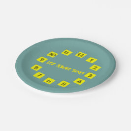 Es ist Zeit! Papierplatte Pappteller