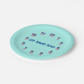 Es ist Zeit! Papierplatte Pappteller (Schrägansicht)