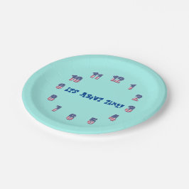 Es ist Zeit! Papierplatte Pappteller