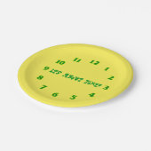 Es ist Zeit! Papierplatte Pappteller (Schrägansicht)