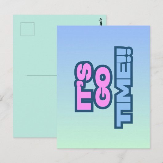 Es ist Zeit. Postkarte (Vorne/Hinten)