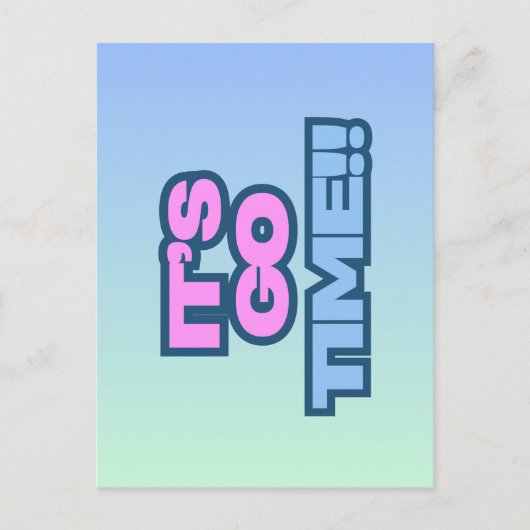 Es ist Zeit. Postkarte (Vorderseite)