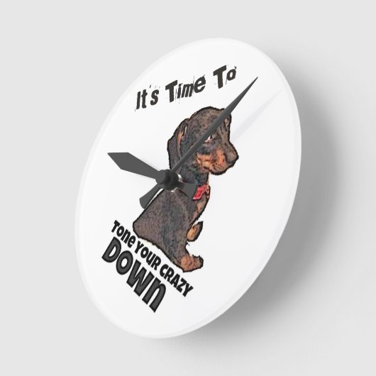 Es ist Zeit Runde Wanduhr (Winkel)