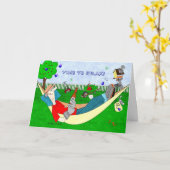 Es ist Zeit, sich - Ralphie zu entspannen Karte (Gelbe Blume)