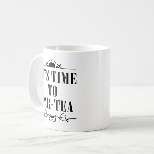 Es ist Zeit, Tee zu trinken Kaffeetasse (Vorderseite Links)