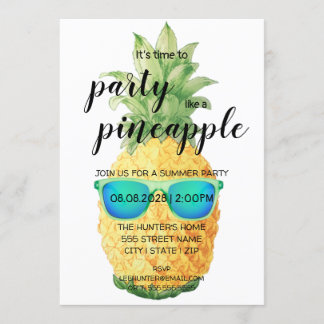 Es ist Zeit, wie ein Ananas zu Party Einladung