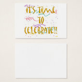 Es ist Zeit zu feiern!! (Vorne & Hinten)